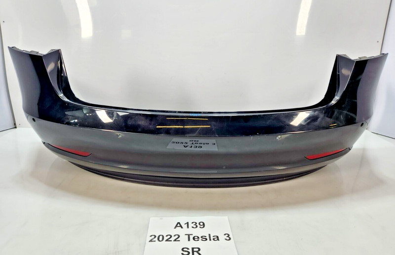 ✅2017-2023 OEM Tesla Model 3 Rear Bumper Cover Pearl Black PBSB W/ Splash Shield
