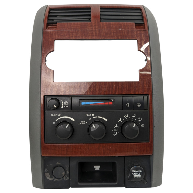 2005-2009 DODGE DURANGO/ASPEN AC HEATER CONTROL SWITCH WITH BEZEL WOODGRAIN OEM