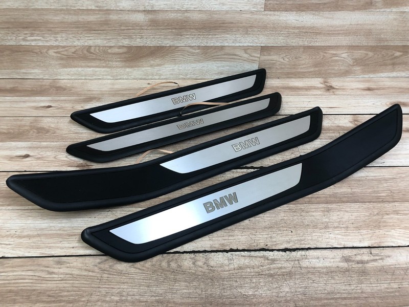 BMW OEM F01 F02 740 750 760 SET OF FRONT AND BACK DOOR ENTRANCE STEP PLATE COVER