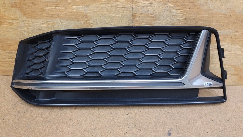 2018 2019 Audi A4 S4 B9 Front Fog Light Grille Cover Bezel w/Chrome Trim LH OEM