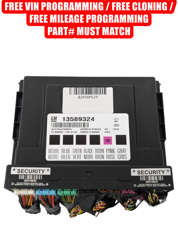 VIN PROGRAMMED Plug&Play Body Control Module 13589324 Fits GM 2013-2016 OEM