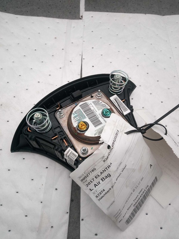 2017 Hyundai Elantra Steering Wheel Air Bag Grey Used 114K Miles OEM 170219