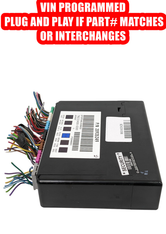 2007-2014 GM Body Control Module Programmed To Your VIN BCM 20935349