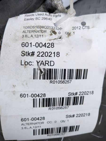 Alternator Coupe Fits 10-14 CTS 1056257