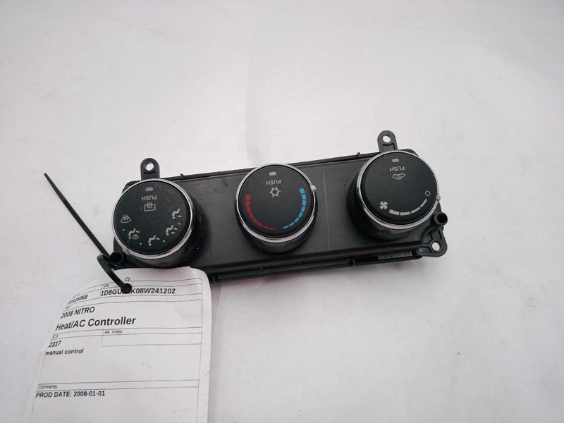 Used A/C Selector Switch fits: 2008 Dodge Nitro manual control Grade B