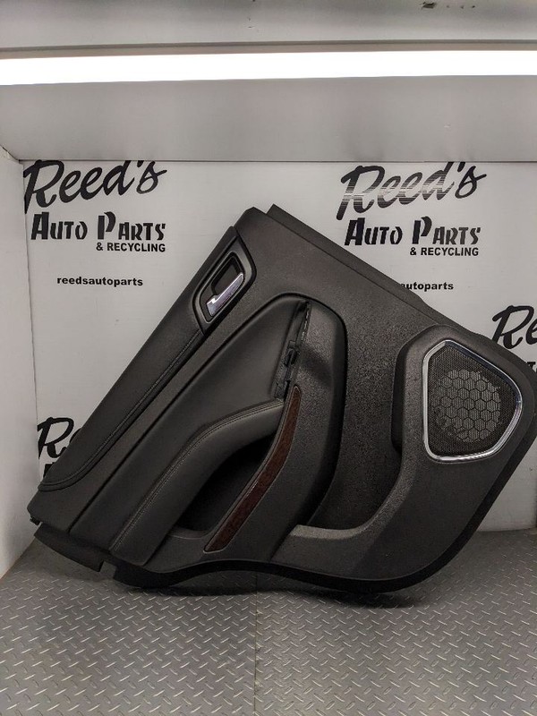 16' YUKON SWB Woodgrain Jet Black Leather Left Rear Door Trim Panel 1143445