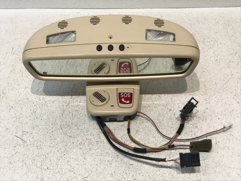 03-06 Mercedes SL500 W220 Overhead Inner Rear View Mirror Beige OEM E1010696