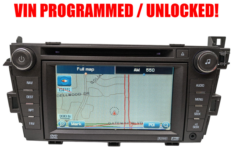 2006-2008 Cadillac DTS SRX RADIO DVD STEREO NAVI 15912143 UNLOCKED