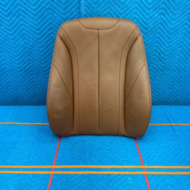 12–16 BMW 328i F30 Front Passenger Seat Backrest Dakota Leather Saddle Brown OEM