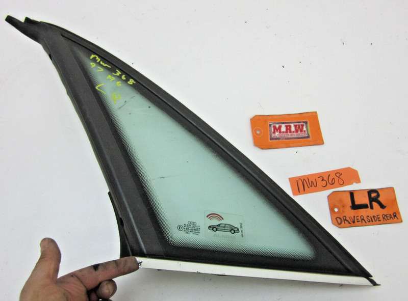QUARTER GLASS WINDOW CAR DRIVER SIDE REAR BACK CAR LR for 95-98 AUDI A6 S6 SEDAN
