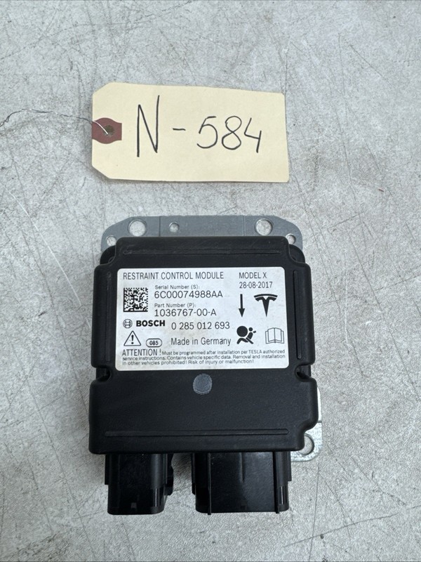 16-20 Tesla X Safety Restraint Control Module *NO CRASH* 1036767-00-A 584 B60