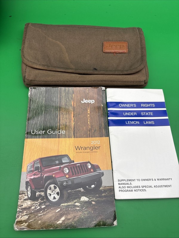 2012 Jeep Wrangler Owners Manual Set With Case Included And Free Shipping