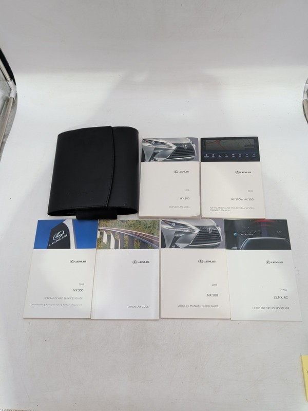 2018 Lexus NX 300 Owner's Manuals Set With Navigation System & Case