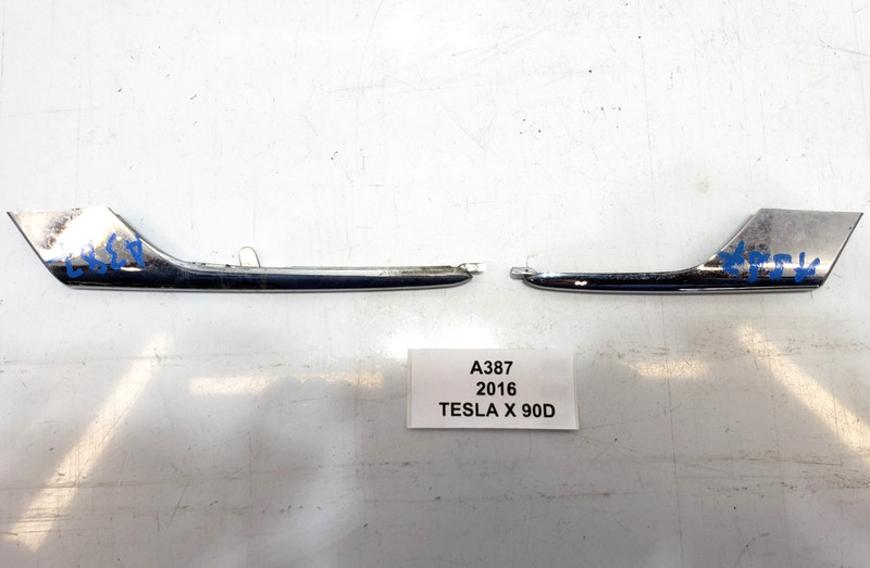 ✅ 2016-2020 OEM Tesla X Front Right Passenger Fog Light Eyelet Chrome Trim *