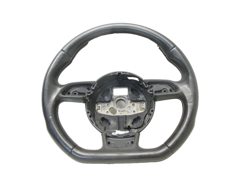 13-17 AUDI 8T S5 FLAT BOTTOM STEERING WHEEL 3 THREE SPOKE LEATHER OEM 013025