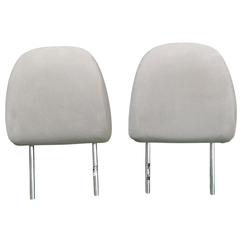 2008-2013 Toyota Highlander Front Head Tan Beige Fabric Cloth Headrest Pair OEM
