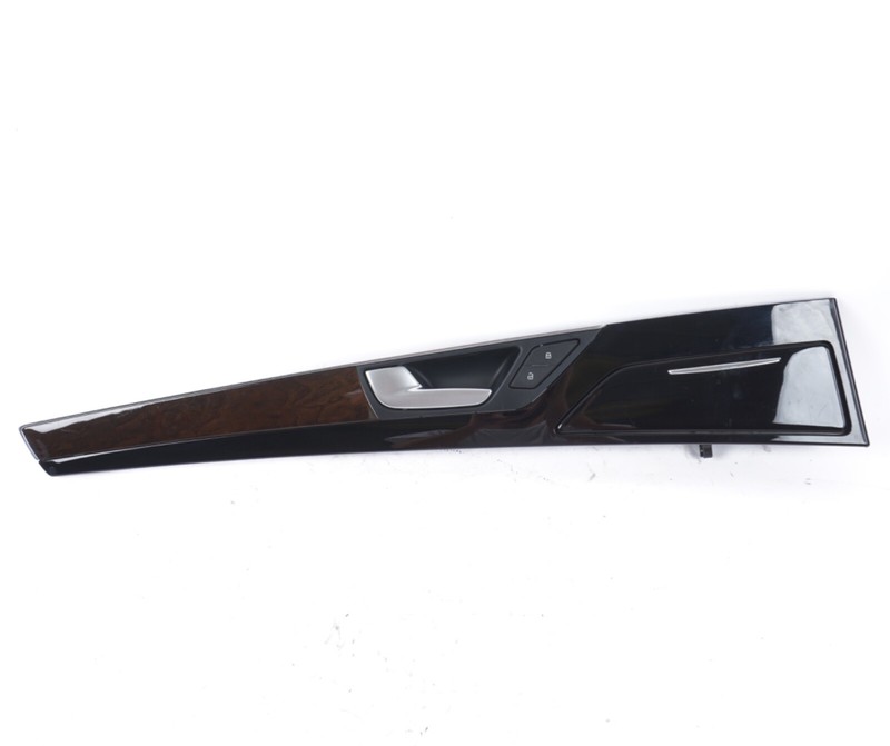 2011-2014 AUDI A8L REAR LEFT DRIVER SIDE DOOR PANEL MOLDING WOOD GRAIN OEM