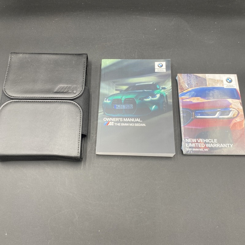 2021 BMW M3 Sedan Owners Operators Manual w/ New Supplement Kit +Case