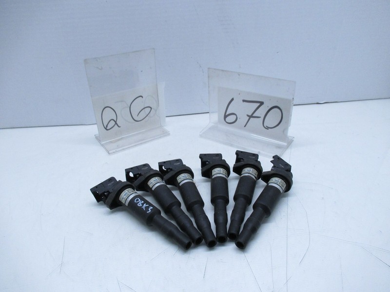 07-10 BMW E83 X3 3.0L N52 ENGINE IGNITION COIL SET OF 6 OEM