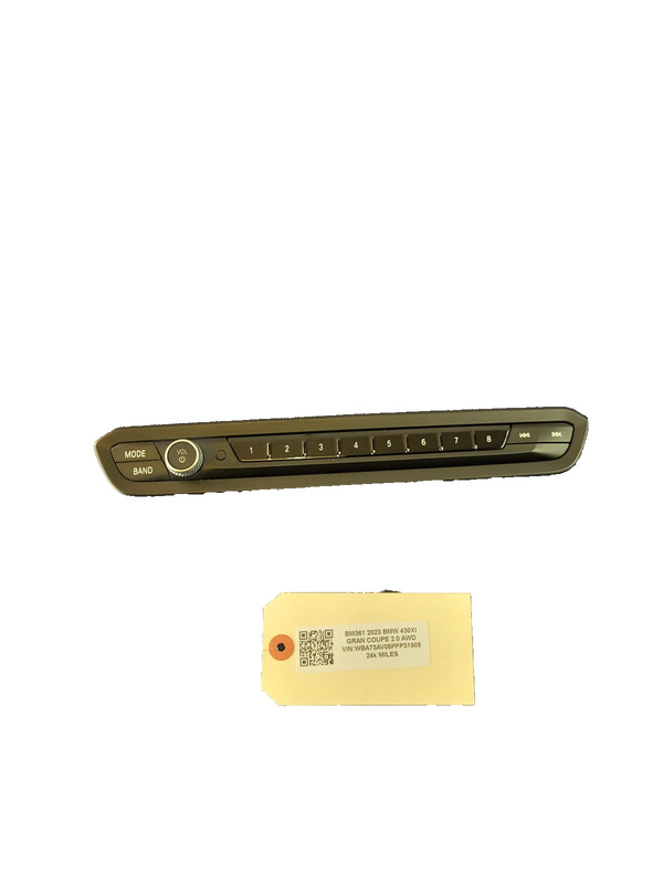 Used Oem BMW Audio Equip Radio Control Panel for 2023 430Xi Gran Coupe