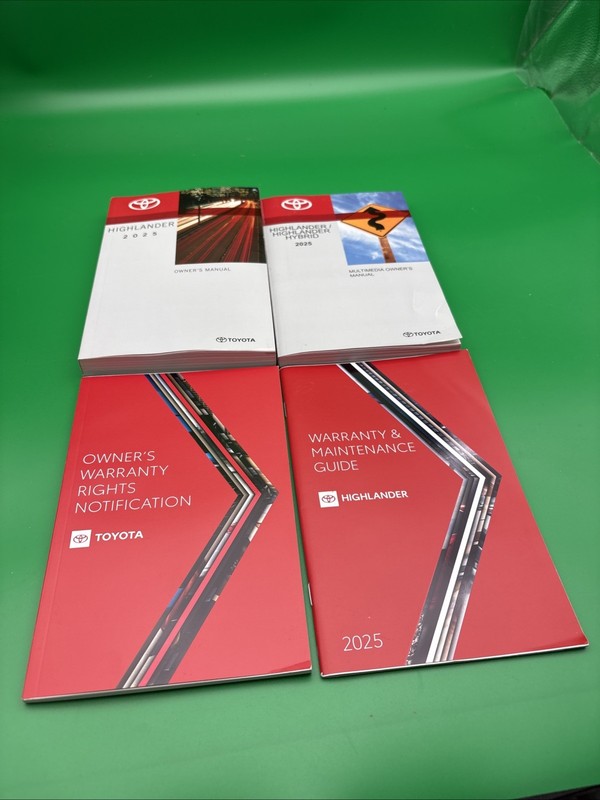 2025 Toyota HIGHLANDER Owners Manual Warranty With Free Shipping Included