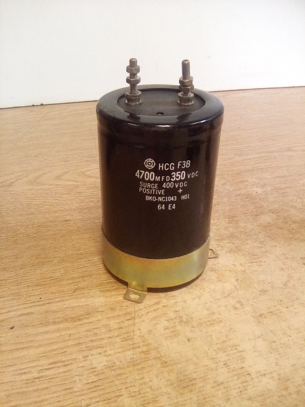 Hitachi HCG F3B 4700MFD 350VDC Capacitor BKO-NC1043