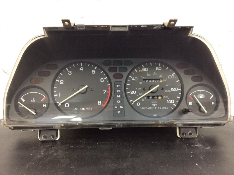 90-91 Integra LS AT Instrument Cluster Speedo Tacho Meter Gauges 124k Used OEM