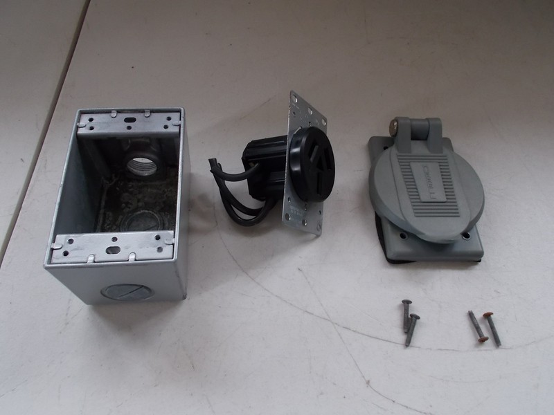 Hubbell Outlet Box P-5684 & Leviton Outlet 9J78HO 50A 125/250V *FREE SHIPPING*
