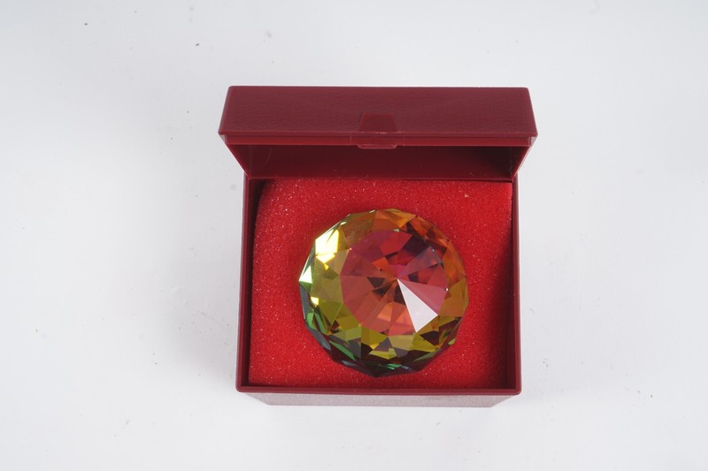 Swarovski Crystal Vitrail Medium Round Paperweight Rainbow