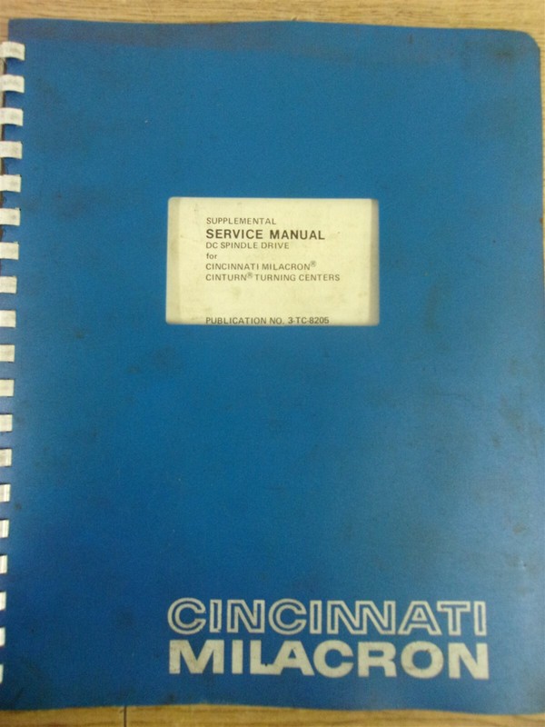 Cincinnati Milacron 3-TC-8205 Cinturn Supplemental Service Manual