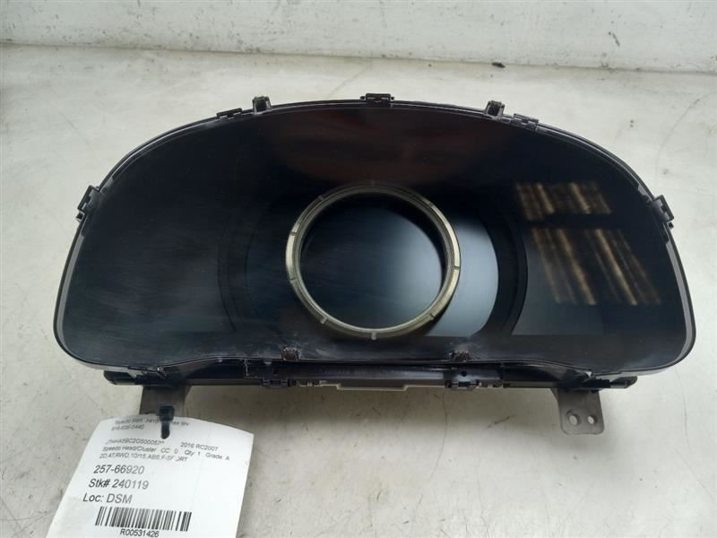 16-17 LEXUS RC200T F-SPORT 2.0L RWD AT SPEEDOMETER INSTRUMENT CLUSTER