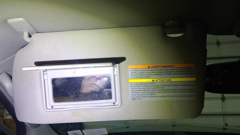 Driver Left Sun Visor With Illumination Fits 05-12 PATHFINDER 1799537
