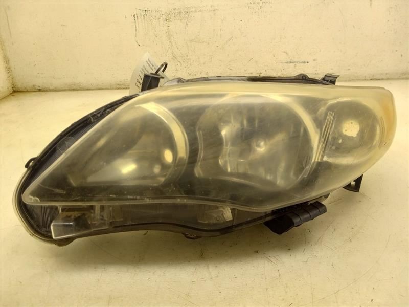Driver Left Headlight With Black Trim Fits 11-13 COROLLA