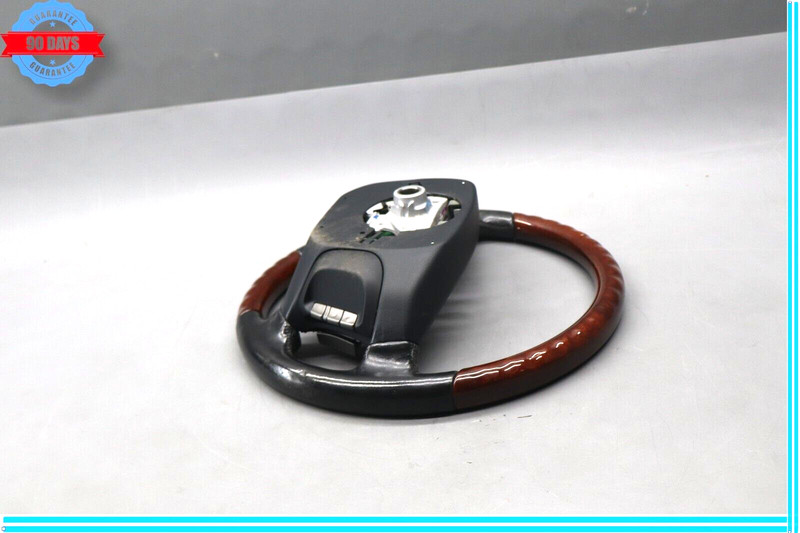 07-12 Lexus LS460 Steering Wheel Gray Leather W/ Wood Trim Oem