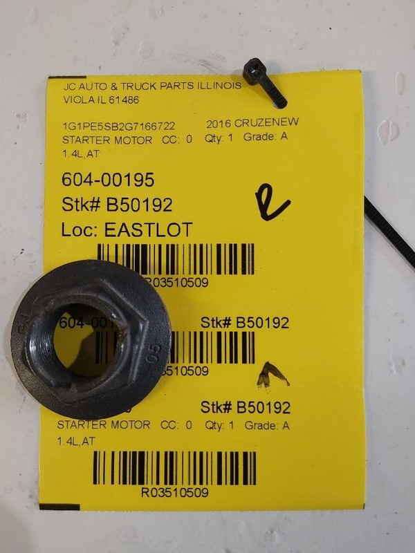 Starter Motor VIN B 8th Digit Opt Luv Fits 13-21 TRAX 3510509