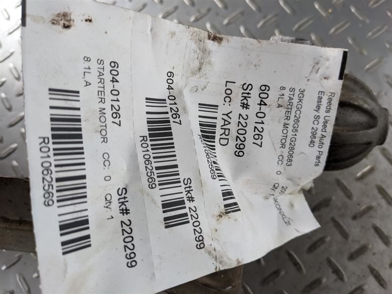 Starter Motor I-beam Front Axle Only Fits 01 CHEVROLET 3500 PICKUP 1062569