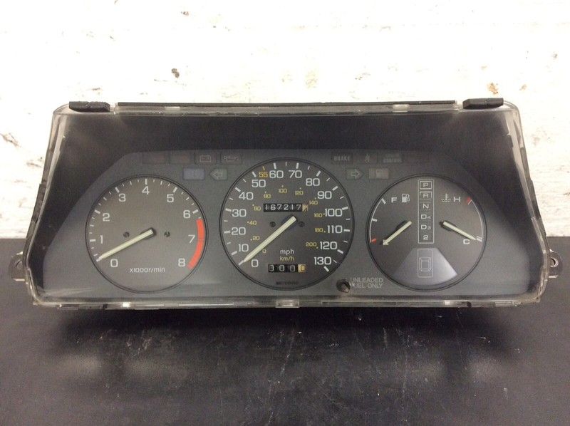 86-89 Accord 4Dr LX AT Instrument Cluster Speedo Tacho Meter Gauges 167k OEM