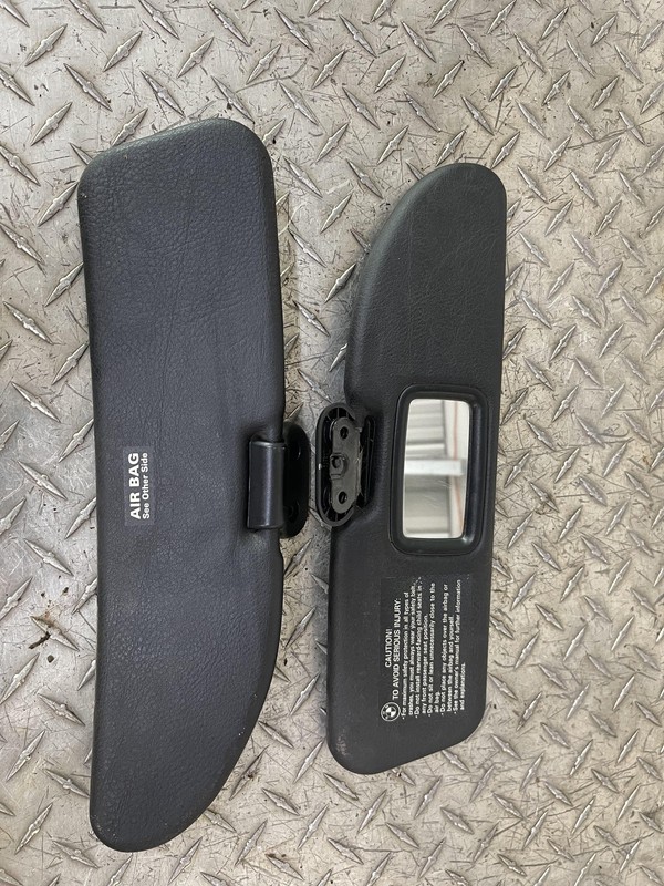 96-02 BMW E36 Z3 Roadster Sun Visor Set Left And Right Black OEM