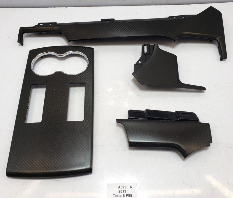 ✅ 12-20 OEM Tesla Model S Front Right Left Dashboard Vent Trim Carbon Fiber SET
