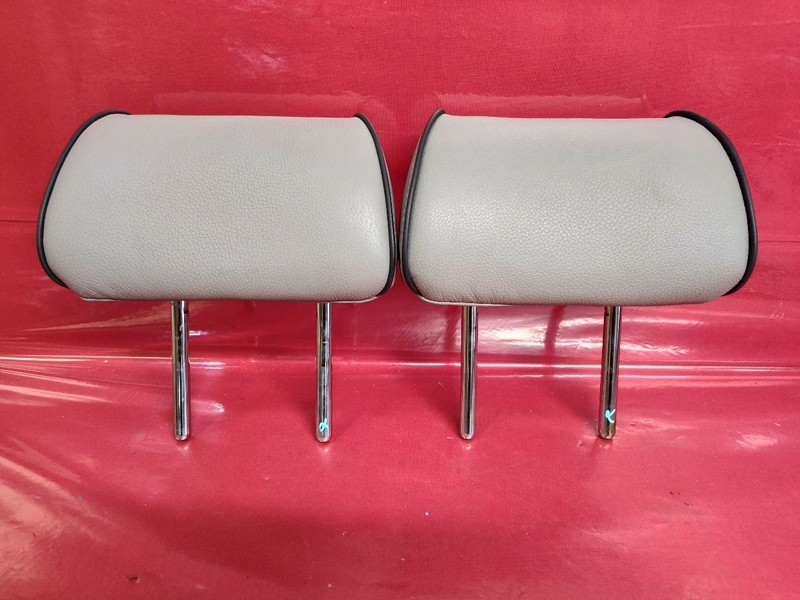 2015 2016 Hyundai Sonata SPORT Rear Headrest Set Grey Leather w/ Black Trim