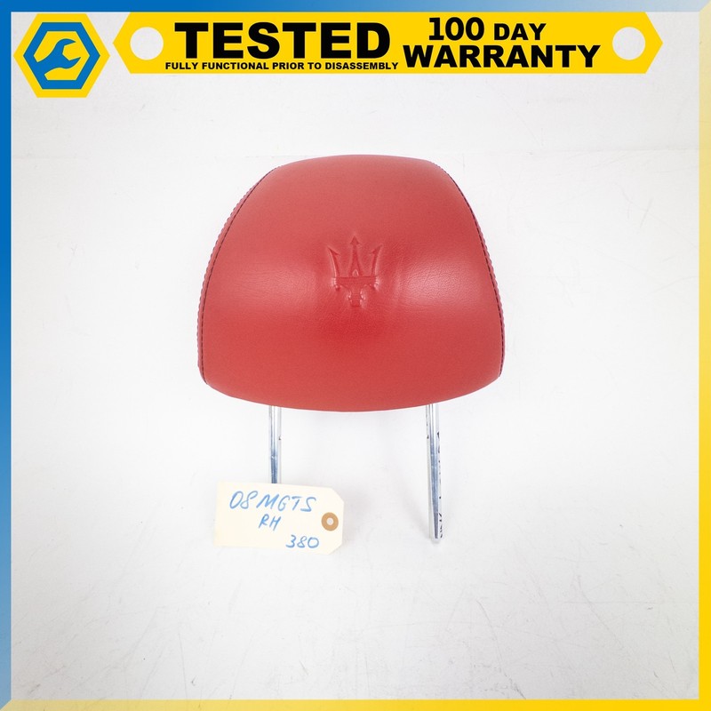 08-17 MASERATI GRANTURISMO GRANCABRIO FRONT LEFT OR RIGHT SEAT HEADRES RED OEM
