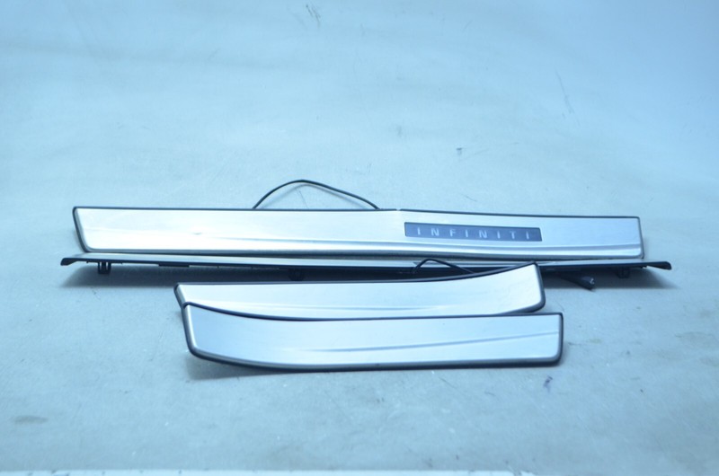 11-13 INFINITI M37 FRONT / REAR LEFT / RIGHT DOOR SILL TRIM SET OF 4 OEM