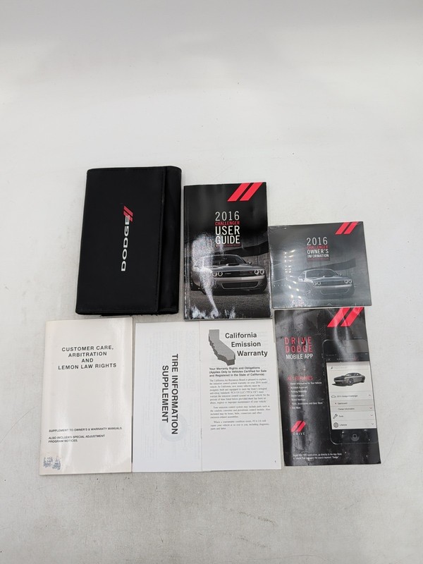 2016 Dodge Challenger Owners Manual With Informational CD With Case