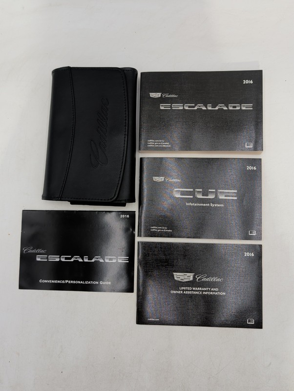 2016 Cadillac Escalade Owners Manual With Navigation System & Case