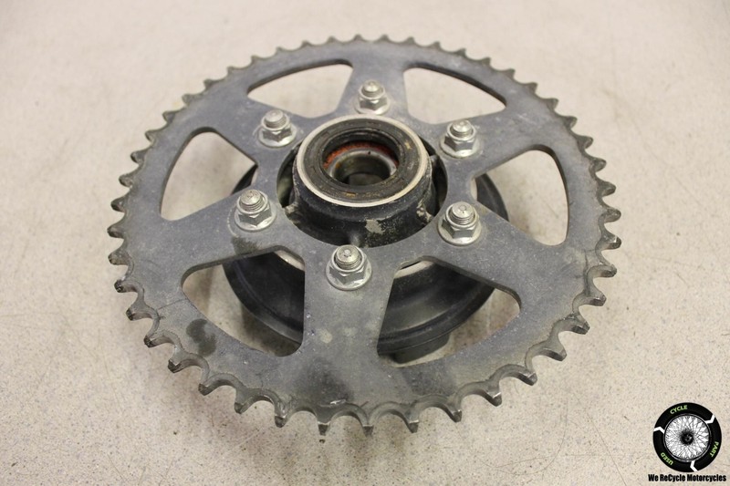 2009 Kawasaki Ninja 650R EX650C REAR BACK SPROCKET DRIVE HUB EX 650 09