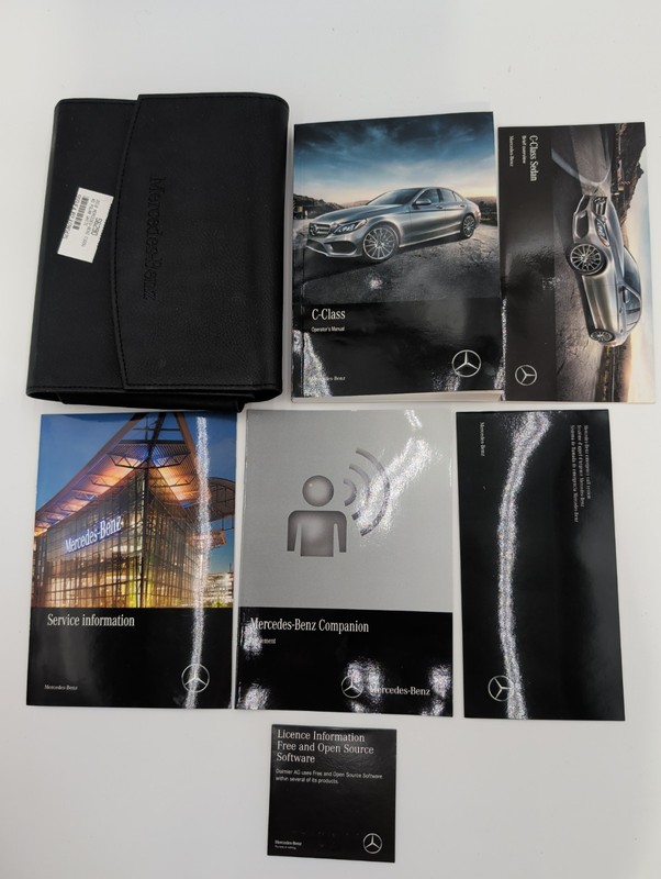 18 2018 Mercedes-Benz C-Class Owners Manual C300 63 43 Amg 4matic With Case