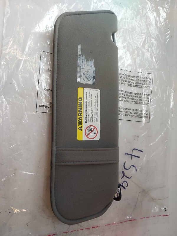 1989-06 Ford Ranger Mazda B Series Passenger Right Side Sun Visor Gray Cloth OEM