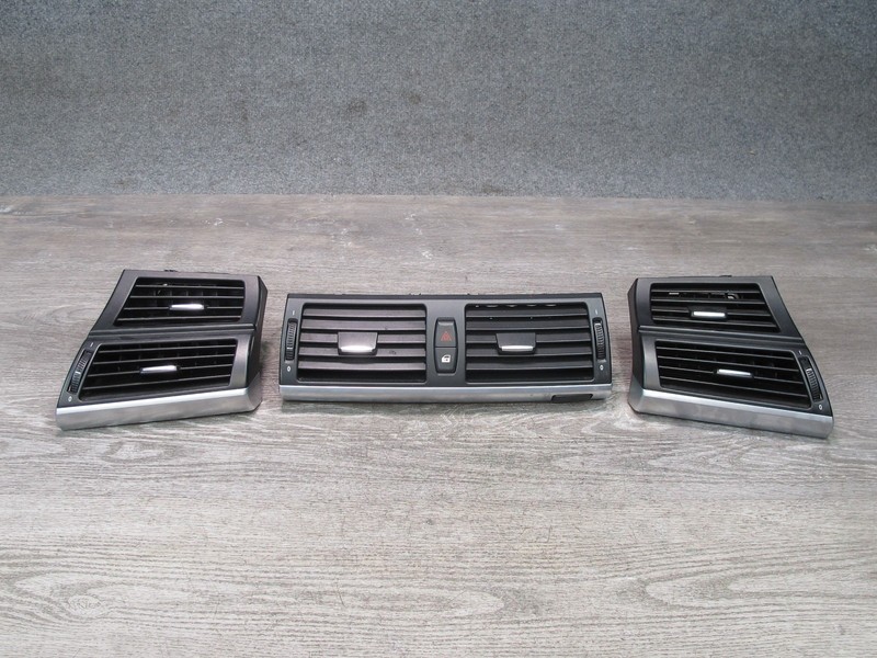 08-14 BMW E71 E72 X6 X6M FRONT LEFT CENTER RIGHT DASH AIR HEATER VENT SET OF 3