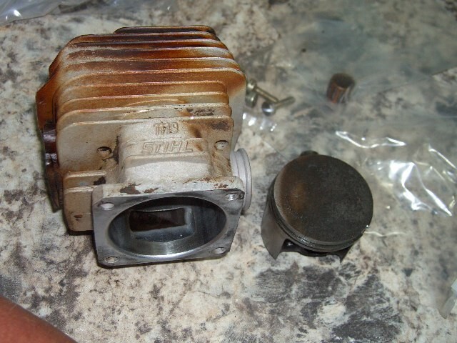 Stihl 038 av magnum llpiston and cylinder chainsaw partBin 494