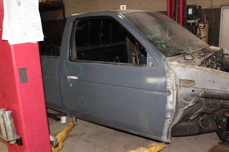 86-91 Nissan Pickup D21 4 Cylinder Gray Passenger Right Front Door Shell